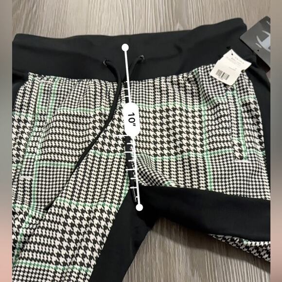 Champion Women's Slim Track Sweatpants Joggers in Black/Exploded Houndstooth XS - Picture 9 of 10